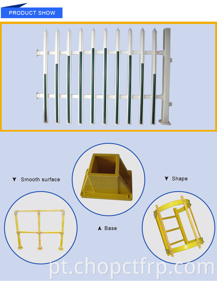 Alta resistência Baixa preços de fibra de vidro FRP Ladder Handrail With All Dimensions Platform